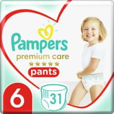 Plienkové nohavičky Premium Care Pants 6 (15+ kg) 31 ks