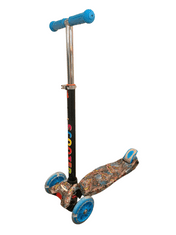 MTR Kolobežka trojkolesová MAXI SCOOTER so svietiacimi kolieskami, BLUE DRAGON H-049-BD