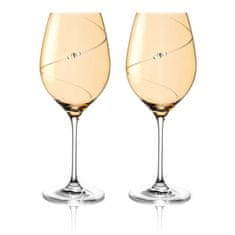 Diamante Zlaté Silhouette poháre na červené víno - 2 poháre v balení