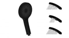Eisl Ručná masážna sprcha 3 režimy sprchovanie, priemer 130mm, čierna / chróm SAMOA RAIN (60956)