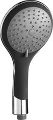 Eisl Ručná masážna sprcha 5 režimov sprchovanie, priemer 115mm, čierna / chróm BROADWAY (60760)
