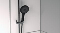 Eisl Ručná masážna sprcha 3 režimy sprchovanie, priemer 130mm, čierna / chróm SAMOA RAIN (60956)