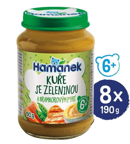 Hamánek Kurča so zeleninou a zemiakmi 8x190g