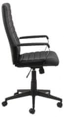 Design Scandinavia Kancelárska stolička Charles, syntetická koža, čierna