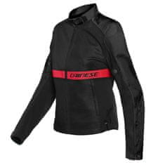 Dainese RIBELLE AIR LADY letná textilná bunda čierna/červená veľkosť 42