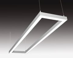 SEC SEC Stropné alebo závesné LED svietidlo s priamym osvetlením WEGA-FRAME2-DA-DIM-DALI, 90 W, eloxovaný AL, 1444 x 330 x 50 mm, 4000 K, 11800 lm 322-B-114-01-00-SP