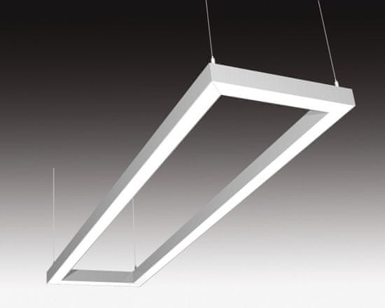 SEC SEC Stropné alebo závesné LED svietidlo s priamym osvetlením WEGA-FRAME2-DA-DIM-DALI, 72 W, eloxovaný AL, 1165 x 330 x 50 mm, 3000 K, 9500 lm 322-B-109-01-00-SP