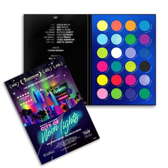 Rude Cosmetics Paletka očných tieňov City of Neon Light s 36 g