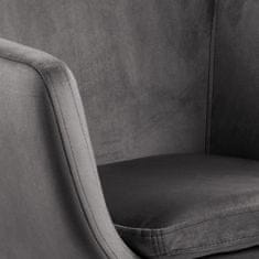 Design Scandinavia Kancelárska stolička Nora, tkanina, šedá