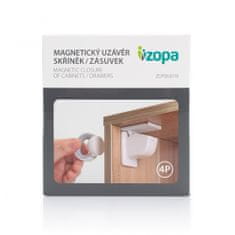 ZOPA Magnetický uzáver skriniek / zásuviek 4ks white