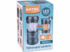Extol Light Svietidlo LED kempingové, 75+25lm, efekt "plameň", 128x85mm, 213g