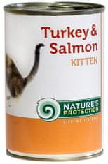 Nature's Protection Nature 'Protection Cat konz.Kitten morka / losos 400 g