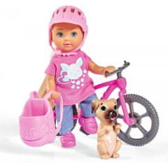 SIMBA Bábika Evička s bicyklom