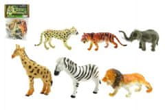 Teddies Zvieratká safari ZOO 6ks plast 10cm