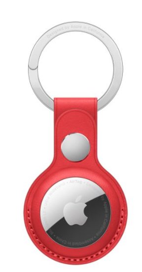 Apple AirTag Leather Key Ring - (PRODUCT) RED MK103ZM/A