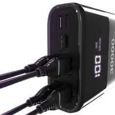MG WPB-001 Power Bank 30000mAh 4x USB 2A, čierny