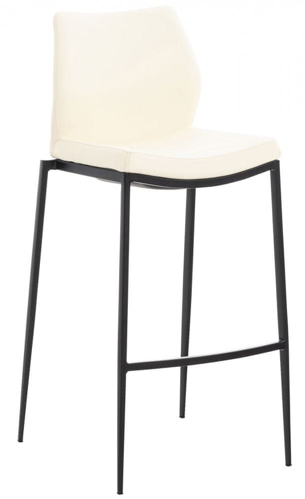 BHM Germany Barová stolička Matola, syntetická koža, krémová