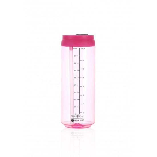 Les Artistes Paris Cestovné fľaša 500 ml Transparent Pink