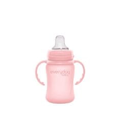 Everyday Baby hrnček sklo so silikónovým obalom Healthy+ 150 ml Rose Pink