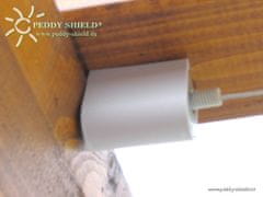 Peddy Shield Súprava napínacej techniky so šikmou slnečnou plachtou 230 x 140 cm bielou