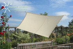 Peddy Shield Slnečná plachta vodoodolná 2,5 x 3 m slonovinová