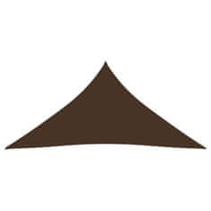 Vidaxl Tieniaca plachta oxfordská látka trojuholníková 5x6x6 m hnedá