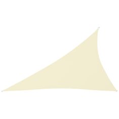 Vidaxl Tieniaca plachta, oxford, trojuholníková 3x4x5 m, krémová