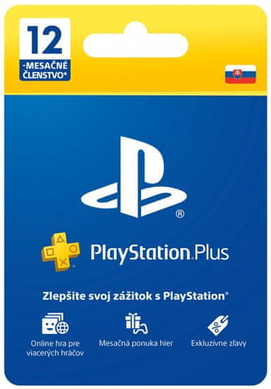 SONY PlayStation Plus 12 mesiacov - Darčeková karta, SK