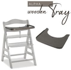 Hauck Alpha wooden tray Charcoal - zánovné