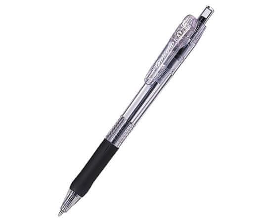 Zebra Guľôčkové pero "Tapli Clip ECO", čierna, 0,21 mm, so stiskacím mechanizmom, 38331-10