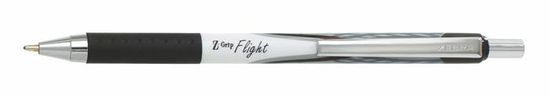 Zebra Guľôčkové pero "Z-Grip Flight", čierna, 0,34 mm, stláčací mechanizmus, 13301