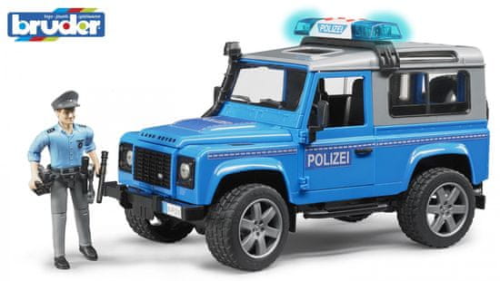 BRUDER 2597 Land Rover policajné auto s figúrkou