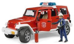 BRUDER 2528 požiarny Jeep Wrangler s hasičom
