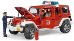 BRUDER 2528 požiarny Jeep Wrangler s hasičom