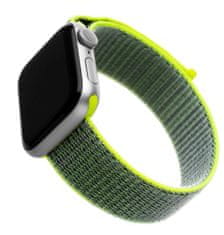 FIXED Nylonový remienok Nylon Strap pre Apple Watch 40 mm/ Watch 38 mm, tmavo limetkový FIXNST-436-LIGR