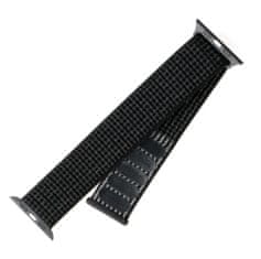 FIXED Nylonový remienok Nylon Strap pre Apple Watch 40mm / Watch 38mm, reflexne čierny FIXNST-436-REBK