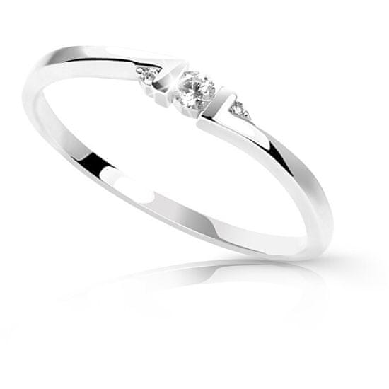 Cutie Diamonds Minimalistický prsteň z bieleho zlata s briliantmi DZ6714-3053-00-X-2