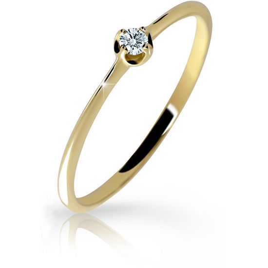 Cutie Diamonds Jemný prsteň zo žltého zlata s briliantom DZ6729-2931-00-X-1