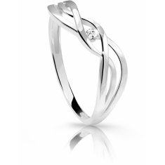 Cutie Diamonds Jemný prsteň z bieleho zlata s briliantom DZ6712-1843-00-X-2 (Obvod 50 mm)