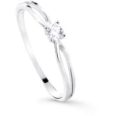 Cutie Diamonds Trblietavý zásnubný prsteň z bieleho zlata s briliantom DZ8027-00-X-2 (Obvod 50 mm)