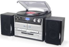 Soundmaster MCD5550SW, retro Hi-Fi systém s DAB+, čierna/strieborná