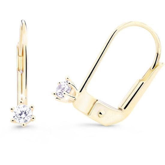 Cutie Diamonds Minimalistické náušnice zo žltého zlata s briliantmi DZ8020-55-00-X-1