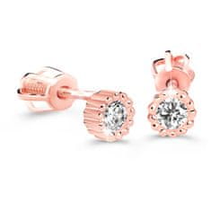 Cutie Diamonds Minimalistické náušnice kôstky z ružového zlata s briliantmi DZ60236-30-00-X-4