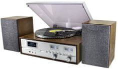Soundmaster PL880, retro Hi-Fi systém, strieborná / hnedá