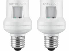 Extol Light Objímka na žiarovku diaľkovo ovládaná, 2ks, rozširujúca sada, max. 60W žiarovka, E27, dosah 30m