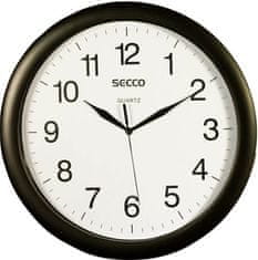 Secco Nástenné hodiny, čierne, 33 cm, S TS8002-17