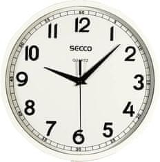 Secco Nástenné hodiny, biela, 24,5 cm, čierny číselník, S TS6019-77