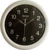 Nástenné hodiny "Sweep Second", strieborná/čierna, 30cm, S TS6046-51
