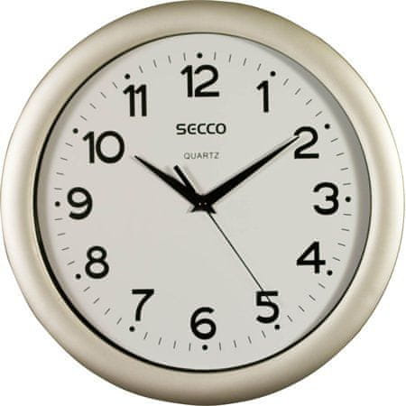 Secco Nástenné hodiny "Sweep Second", rám - imitácia dreva, 28,5 cm, S TS6026-57