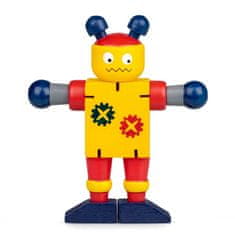 Drevený ohybný robot, žlto-červený